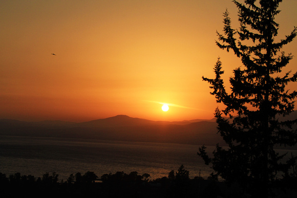 Sun set over Sea of Galilee, Israel  2